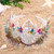 Urieo Seashell Headband White Conch Shell Crown Colorful Strip Glitter Hairband Handmade Rave Festivals Party Hair Accessories for Women and Girls