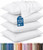 Utopia Bedding Queen Pillow Cases - 4 Pack - Envelope Closure - Soft Brushed Microfiber Fabric - Shrinkage and Fade Resistant Pillow Covers Queen Siz