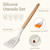 CAROTE Silicone Cooking Utensils Set, Kitchen Utensils Set 10 Pcs for cooking, BPA Free Spatula Set with Heat Resistant Wood Handles for Nonstick Coo