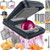 SpaceHacks 12-in-1 Vegetable Chopper, Kitchen Gadgets with 7 Blades, Veggie, Food, Onion Chopper, Cucumber Slicer, Versatile Mandoline, Includes Egg