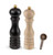 Peugeot Paris u'Select 6 Setting Manual beechwood Zirlion Salt & Pepper Mill Set With Wooden Spice Scoop Made In France (Chocolate & Natural, 9- Inch