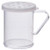 Winco PDG-10CXL, 10 Oz Plastic Dredge with Clear Snap-on Lid, Seasoning Sugar Spice Pepper Shaker with Extra Large Holes