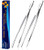JETKONG 2 Pcs 12-Inch Kitchen Tweezers Fine Tweezer Tongs, Extra-Long Stainless Steel Cooking Tweezers (Silver)