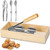 Artcome Heavy Duty Pecan Nut Cracker Tool with 1 Crab Cracker, 2 Wide Crab Forks, Wood Handle Base with Rectangular Wooden Box Base for Walnuts, Ches