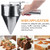 MyLifeUNIT Stainless Steel Pancake Batter Dispenser, Funnel Dispenser with Stand for Takoyaki and Baking