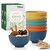 Wrova wheat straw small bowls 10oz set of 8 - Unbreakable Dessert Bowls set for kids - Mini Bowls for Ice Cream,Snack and Fruits - Microwave & Dishwa