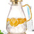 Yirilan Glass Pitcher, 2.2 Liter Water Pitcher With Lid,Iced Tea Pitcher for Fridge,Carafe With Lid, Glass Water Jug For Juice, Milk, Cold Or Hot Bev
