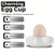 Flexzion Soft Boiled Egg Holder Set - Egg Cups for Soft Boiled Eggs British - Set of 6 Ceramic Egg Holder - Stackable Egg Coddler Cups with Base for
