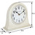 Lily's Home Antique Inspired Farmhouse Desk Or Mantel Clock, Battery Powered, Metal Body, Ivory