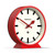 NEWGATE® M Mantel Railway Desk Clock | Modern Round Station Clock Design | Red | Contemporary Style for Desk, Table, Shelf or Bedside