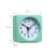 Peakeep Ultra Small, Battery Travel Alarm Clock with Snooze and Light, Silent with No Ticking Analog Quartz (Aquamarine)