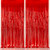KatchOn, XtraLarge Red Streamers Backdrop - 3.2x8 Feet, Pack of 2 | Red Fringe Backdrop for Valentines Day Decorations | Foil Fringe for Birthday, Ca
