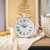 NIKKY HOME Vintage Table Clock with Handle, Shelf Desk Top Clock Battery Operated Rustic Design, Chic Home Decor for Fireplace Mantel, Desktop, Count