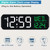 Peakeep Large Display Digital Alarm Clock for Bedrooms, Date Day of Week Calendar Desk Table Clocks for Living Room Office, Dimmable Plug in Electric
