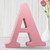 AOCEAN 8 Inch Pink Wood Letters Unfinished Wood Letters for Wall Decor Decorative Standing Letters Slices Sign Board Decoration for Craft Home Party