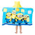 Despicable Me Minions Bath/Pool/Beach Soft Cotton Terry Hooded Towel Wrap, 24" x 50", By Franco Kids
