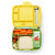 Munchkin Lunch Bento Box for Kids and Toddlers, Includes Stainless Steel Utensils, BPA-Free, 18 Months and Up, Blue/Green/Yellow