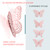 3D Pink Butterfly Wall Decor 3 Sizes 4 Styles Butterfly Party Decorations Cake Decorations Removable Stickers Wall Decor Room Mural Metallic Kids (Pi