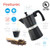 GROSCHE Milano Stovetop Espresso Maker Moka Pot Cuban Coffee Maker Stovetop Coffee Maker Moka Italian Greca Brewer Percolator | 6 Espresso Cup, Black