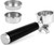 CASABREWS 51mm Stainless Steel Portafilter Set, 3 Ears Espresso Filter Holder with Double Spouts & 51mm Filter Baskets, Compatible for CASABREWS 3700