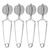 Tea Strainers for Loose Tea, 4 Pack Tea Infuser with Handle Fine Mesh Tea Ball Filter Tea Diffusers Steeper for Loose Leaf Tea, Spices, Seasonings