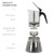 LAOION Stovetop Espresso Maker, 6Cup 240ml Classic Moka Pot, Crystal Glass-top & Stainless Steel Coffee Maker Mocha Pot, Greca De Cafe, Cuban and Ita