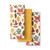 Martha Stewart Autumn Harvest Falling Leaves Kitchen Towel 3-Pack Set, 100% Cotton with Absorbent Terrycloth, Decorative Kitchen Towels, Tan/Red/Gree