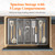Lifewit Utensil Organizer for Kitchen Drawers, Expandable Cooking Utensil Tray, Adjustable Cutlery Silverware Flatware Holder, Plastic Spatula Tools