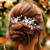 GORAIS Flower Wedding Hair Pins Silver Bridal Hair Clip Hair Accessories for Girls and Women (Pack of 2)