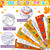 Briwooody 100 Sets Thanksgiving Coloring Bookmarks for Kids with Ribbon Bulk Inspirational Fall DIY Coloring Blank Paper Art Crafts for Classroom Har