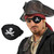 Pirate Eye Patches Halloween Black Pirate Eye Patches for Adults and One Eye Skull Caribbean Captain Eye Masks for Halloween Party Favor