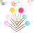 NUOBESTY 30pcs Clip Memo Notebook Supplies Paper Bookmarks Mixed Planner Scrapbook Photos Cards Bookmark Novelty Kawaii Plush Pom Pompoms for Color S