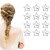 Bqmte Star Hair Clips, 1.61''Snap Hair Barrettes Non-Slip Silver Metal Hair Accessories Hairpins for Women Girls hair Styling (12 PCS)