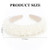 ACO-UINT Pearl Headband for Women, White Faux Pearl Hairband Bridal Head band, Padded Headband Wedding Hair Accessories for Women Girls