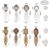 SUNNYCLUE 16PCS 8 Styles Mixed Color Bookmark Pendant Tray Kit Include 8pcs Oval Round Metal Bookmark Cabochon Setting with 8pcs Clear Glass Cabochon