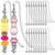 Dunzoom 20 Pcs Beadable Bookmarks DIY Metal Blank Bar Bookmark for Beads Modern Bead Craft Jewelry Pendant Charm Gift for Book Lovers Student Teacher