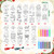 ANGOLIO 135Pcs Merry Christmas Color Your Own Bookmarks for Kids DIY Coloring Blank Bookmark with Snowman Christmas Tree Classroom Art Craft Supplies