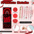 Epakh 72 Pcs/ 24 Sets Red Ribbon Week Awareness Supplies Drug Free Red Ribbon Week Favors 0.7 mm Mechanical Pencil Bookmark Say Boo to Drugs Card Era