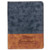 Christian Art Gifts Premium Vegan Leather Zippered Portfolio for Men W/Inspirational Scripture: Strong & Courageous, Encouraging Bible Verse W/Pen &