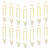 SUPERFINDINGS 30Pcs Imitation Pearl Beads Bookmarks Iron Paper Clips Golden 57mm Long Planner Clips Page Markers for School Office Document Organizin