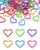 YETOOME 105 Pcs Heart Paper Clips, Cute Love Shaped Paper Clips Metal Bookmarks for Students Teachers (6 Colors)
