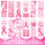Haooryx Breast Cancer Awareness Bookmarks - 123Pcs Pink Power Fight Breast Cancer Book Marks Keep Calm and Fight On Breast Cancer for Girls Women Bre