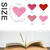 Leather Heart Bookmarks for Reading Lovers, Craftdady 8pcs Glitter Corner Page Book Marks for Teachers Students School Office Home Supplies (Red & Pi