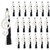 Honbay 20PCS Metal Musical Notes Bookmarks with Tassel Music Party Favors Gifts for Wedding School Office Supplies or Book Lovers