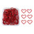 GSHLLO 50 Pcs Heart Shaped Paper Clips Small Office Paperclips Metal Paper Clamps Love Shaped Paperclips Journaling Bookmark Clips for School Red