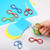 Tatuo Stainless Steel Scissors Folding Mini Scissor Anti Rust Portable Keychain Scissors Small Glasses Shaped Compact Shear(Red, Orange, Blue, Green,