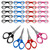 LIOUCBD 20 Pcs Folding Scissors, Small Travel Foldable Badge Scissors Bulk, Mini Stainless Steel Portable Shears, Anti Rust Glasses Shaped Cutter for