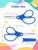 GAUENEEN 3 Pcs Kids Scissors, Right Left Handed Use, Safety Toddler Scissors with Cover for Craft Classroom, 5.71 Inches
