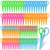 Lanties 80 Pcs Plastic Scissors for Toddler Bulk Anti Pinch Safety Scissors for Kids for Preschool Practice Training School Classroom Children Food P