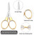Tatuo 25 Pcs Mini Folding Scissors Portable Travel Stainless Steel Badge Scissors Bulk Foldable Glasses Shaped Shear Telescopic Cutter Anti Rust Sewi